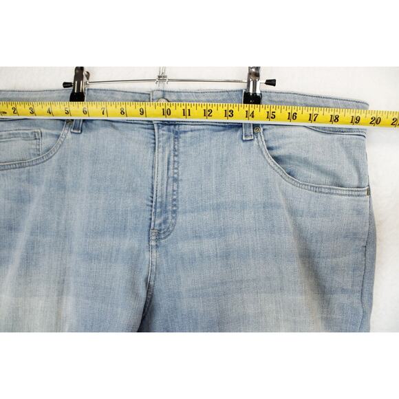 NYDJ Jenna Lift Tuck Ankle Jeans Women 20W Straight Frayed Hem Radiance Blue - Picture 6 of 13